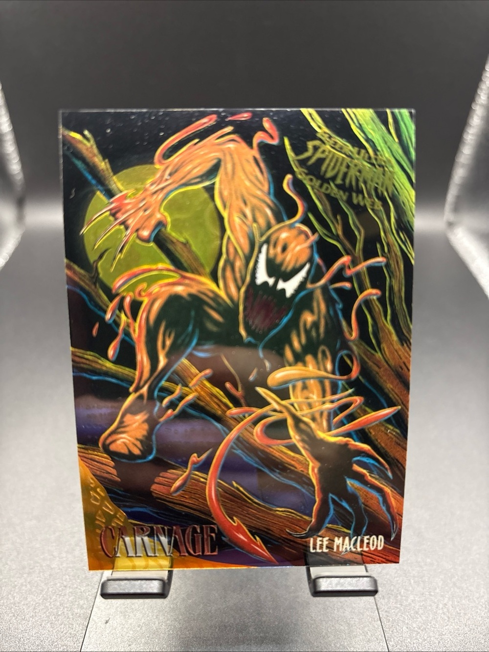 1995 Fleer Ultra Spider-Man Carnage Golden Web #2 of 9 Lee Macleod